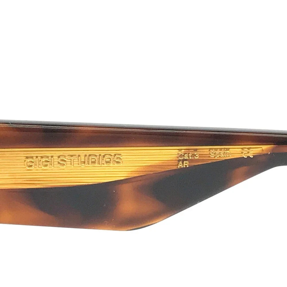 Gigi Studios Sunglasses LUCE GVS003A/02 Tortoise Yellow Frames w/ Gradient Brown